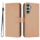 For Samsung Galaxy M15 5G / F15 5G Skin Feel Solid Color Leather Phone Case with Lanyard(Nude) - 2