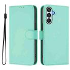 For Samsung Galaxy M15 5G / F15 5G Skin Feel Solid Color Leather Phone Case with Lanyard(Mint Green) - 2