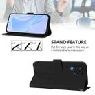 For Samsung Galaxy M32 4G / M22 Skin Feel Solid Color Leather Phone Case with Lanyard(Black) - 3