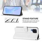For Samsung Galaxy M32 4G / M22 Skin Feel Solid Color Leather Phone Case with Lanyard(White) - 3