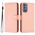 For Samsung Galaxy M34 5G / F34 5G Skin Feel Solid Color Leather Phone Case with Lanyard(Pink) - 2