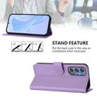 For Samsung Galaxy M34 5G / F34 5G Skin Feel Solid Color Leather Phone Case with Lanyard(Lavender Purple) - 3
