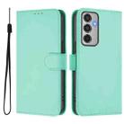 For Samsung Galaxy M35 5G Skin Feel Solid Color Leather Phone Case with Lanyard(Mint Green) - 2