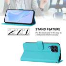 For Samsung Galaxy M53 5G Skin Feel Solid Color Leather Phone Case with Lanyard(Lake Blue) - 3