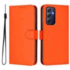 For Samsung Galaxy M54 5G / F54 5G Skin Feel Solid Color Leather Phone Case with Lanyard(Orange) - 2