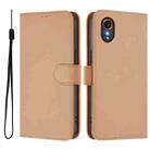 For Samsung Galaxy XCover 7 Skin Feel Solid Color Leather Phone Case with Lanyard(Nude) - 2