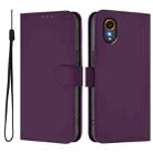 For Samsung Galaxy XCover 7 Skin Feel Solid Color Leather Phone Case with Lanyard(Violet) - 2