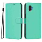 For Samsung Galaxy XCover6 Pro Skin Feel Solid Color Leather Phone Case with Lanyard(Green) - 2