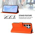 For Samsung Galaxy S25 Ultra 5G Skin Feel Solid Color Leather Phone Case with Lanyard(Orange) - 3