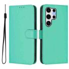 For Samsung Galaxy S25 Ultra 5G Skin Feel Solid Color Leather Phone Case with Lanyard(Green) - 2
