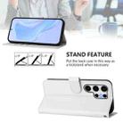 For Samsung Galaxy S25 Ultra 5G Skin Feel Solid Color Leather Phone Case with Lanyard(White) - 3