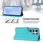 For Samsung Galaxy S25 Ultra 5G Skin Feel Solid Color Leather Phone Case with Lanyard(Lake Blue) - 3