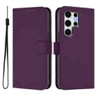 For Samsung Galaxy S25 Ultra 5G Skin Feel Solid Color Leather Phone Case with Lanyard(Violet) - 2