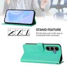 For Samsung Galaxy S25+ 5G Skin Feel Solid Color Leather Phone Case with Lanyard(Green) - 3