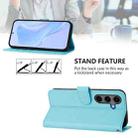 For Samsung Galaxy S25+ 5G Skin Feel Solid Color Leather Phone Case with Lanyard(Sky Blue) - 3