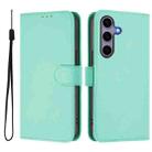For Samsung Galaxy S25 5G Skin Feel Solid Color Leather Phone Case with Lanyard(Mint Green) - 2