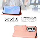 For Samsung Galaxy S24 FE 5G Skin Feel Solid Color Leather Phone Case with Lanyard(Pink) - 3