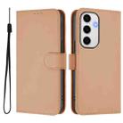 For Samsung Galaxy S24 FE 5G Skin Feel Solid Color Leather Phone Case with Lanyard(Nude) - 2