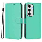 For Samsung Galaxy S24 FE 5G Skin Feel Solid Color Leather Phone Case with Lanyard(Green) - 2