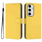 For Samsung Galaxy S24 FE 5G Skin Feel Solid Color Leather Phone Case with Lanyard(Lemon Yellow) - 2