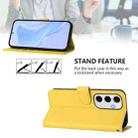 For Samsung Galaxy S24 FE 5G Skin Feel Solid Color Leather Phone Case with Lanyard(Lemon Yellow) - 3