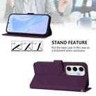 For Samsung Galaxy S24 FE 5G Skin Feel Solid Color Leather Phone Case with Lanyard(Violet) - 3