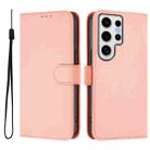 For Samsung Galaxy S24 Ultra 5G Skin Feel Solid Color Leather Phone Case with Lanyard(Pink) - 2