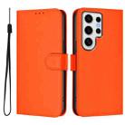 For Samsung Galaxy S24 Ultra 5G Skin Feel Solid Color Leather Phone Case with Lanyard(Orange) - 2