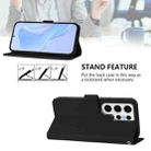 For Samsung Galaxy S24 Ultra 5G Skin Feel Solid Color Leather Phone Case with Lanyard(Black) - 3