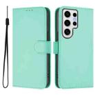 For Samsung Galaxy S24 Ultra 5G Skin Feel Solid Color Leather Phone Case with Lanyard(Mint Green) - 2