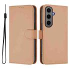 For Samsung Galaxy S24+ 5G Skin Feel Solid Color Leather Phone Case with Lanyard(Nude) - 2