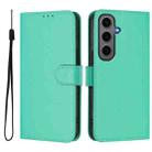 For Samsung Galaxy S24+ 5G Skin Feel Solid Color Leather Phone Case with Lanyard(Green) - 2