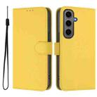 For Samsung Galaxy S24+ 5G Skin Feel Solid Color Leather Phone Case with Lanyard(Lemon Yellow) - 2