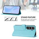 For Samsung Galaxy S24+ 5G Skin Feel Solid Color Leather Phone Case with Lanyard(Sky Blue) - 3