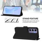 For Samsung Galaxy S24 5G Skin Feel Solid Color Leather Phone Case with Lanyard(Black) - 3