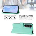 For Samsung Galaxy S23 FE 5G Skin Feel Solid Color Leather Phone Case with Lanyard(Mint Green) - 3