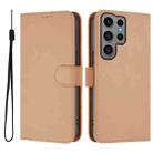 For Samsung Galaxy S23 Ultra 5G Skin Feel Solid Color Leather Phone Case with Lanyard(Nude) - 2
