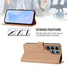 For Samsung Galaxy S23 Ultra 5G Skin Feel Solid Color Leather Phone Case with Lanyard(Nude) - 3