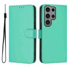 For Samsung Galaxy S23 Ultra 5G Skin Feel Solid Color Leather Phone Case with Lanyard(Green) - 2