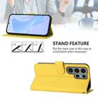 For Samsung Galaxy S23 Ultra 5G Skin Feel Solid Color Leather Phone Case with Lanyard(Lemon Yellow) - 3
