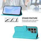 For Samsung Galaxy S23 Ultra 5G Skin Feel Solid Color Leather Phone Case with Lanyard(Lake Blue) - 3