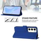 For Samsung Galaxy S23 5G Skin Feel Solid Color Leather Phone Case with Lanyard(Dark Blue) - 3