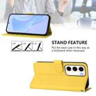 For Samsung Galaxy S23 5G Skin Feel Solid Color Leather Phone Case with Lanyard(Lemon Yellow) - 3