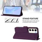 For Samsung Galaxy S23 5G Skin Feel Solid Color Leather Phone Case with Lanyard(Violet) - 3