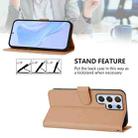 For Samsung Galaxy S22 Ultra 5G Skin Feel Solid Color Leather Phone Case with Lanyard(Nude) - 3