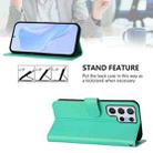 For Samsung Galaxy S22 Ultra 5G Skin Feel Solid Color Leather Phone Case with Lanyard(Green) - 3