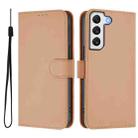 For Samsung Galaxy S22+ 5G Skin Feel Solid Color Leather Phone Case with Lanyard(Nude) - 2