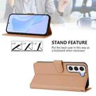 For Samsung Galaxy S22+ 5G Skin Feel Solid Color Leather Phone Case with Lanyard(Nude) - 3