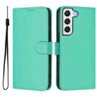 For Samsung Galaxy S22 5G Skin Feel Solid Color Leather Phone Case with Lanyard(Green) - 2