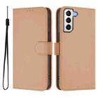 For Samsung Galaxy S21+ 5G Skin Feel Solid Color Leather Phone Case with Lanyard(Nude) - 2